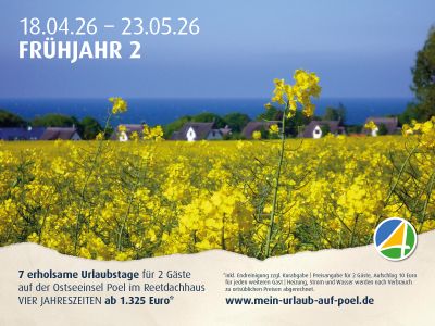 Die Insel in Gelb getaucht